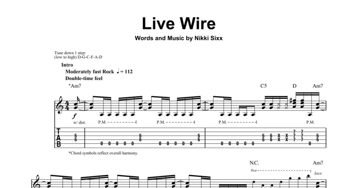 LIVE WIRE CIFRA INTERATIVA (ver 3) por Mötley Crüe @ Ultimate-Guitar.Com