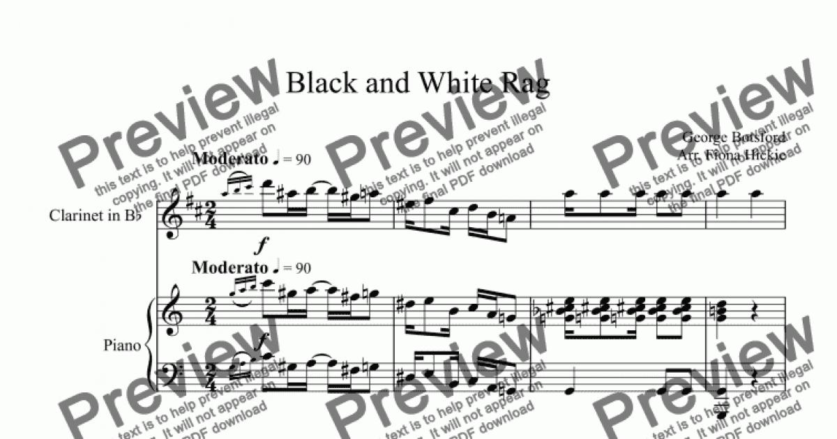 Black and White Rag - George Botsford Sheet music for Piano (Solo)
