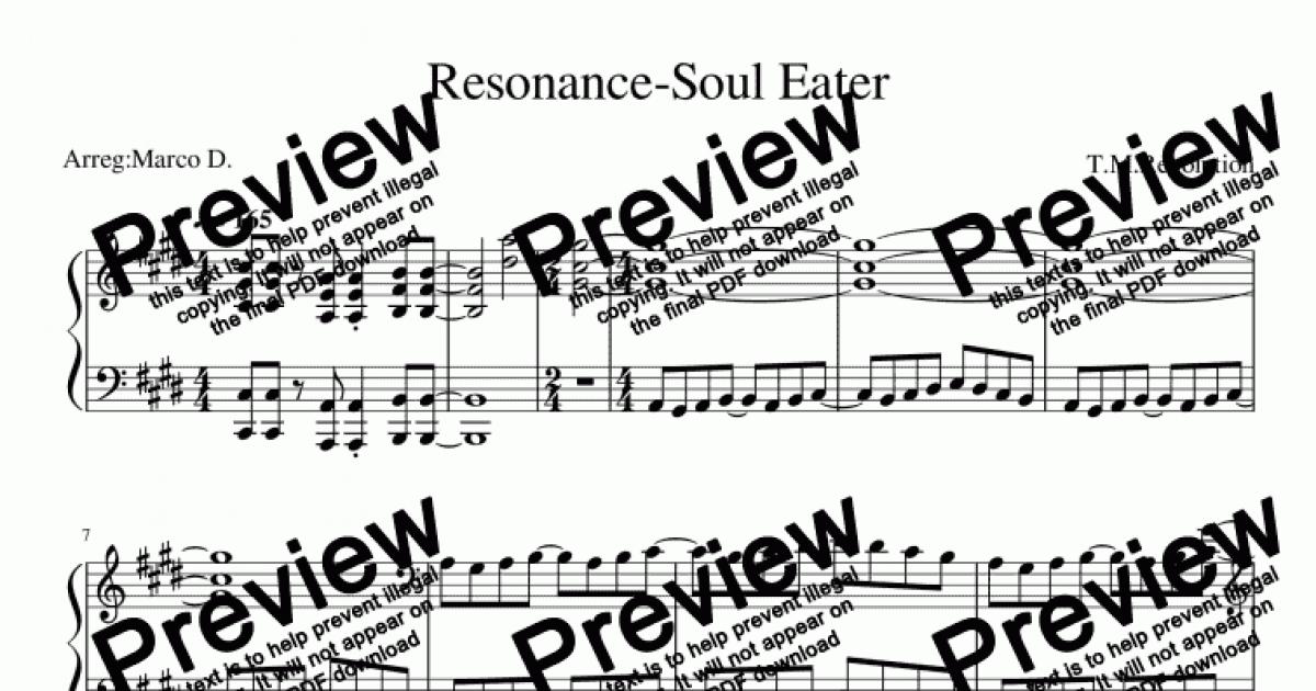 Soul Eater - Resonance (incomplete) Sheet Music by for Various