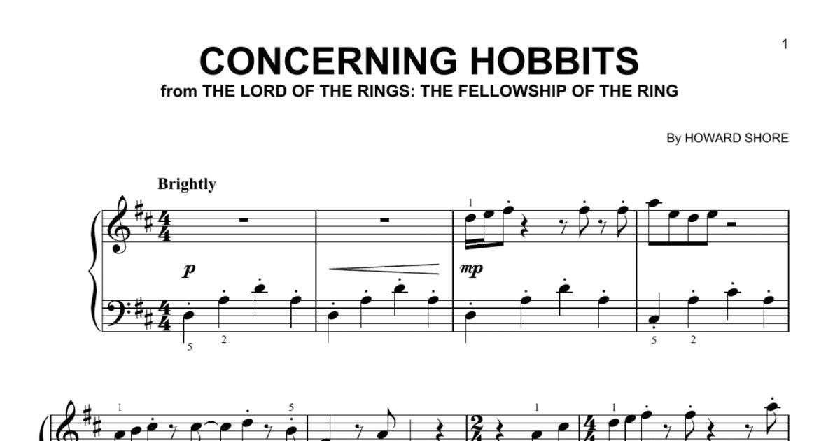 The Fellowship Of The Ring (Howard Shore) » Sheet Music for