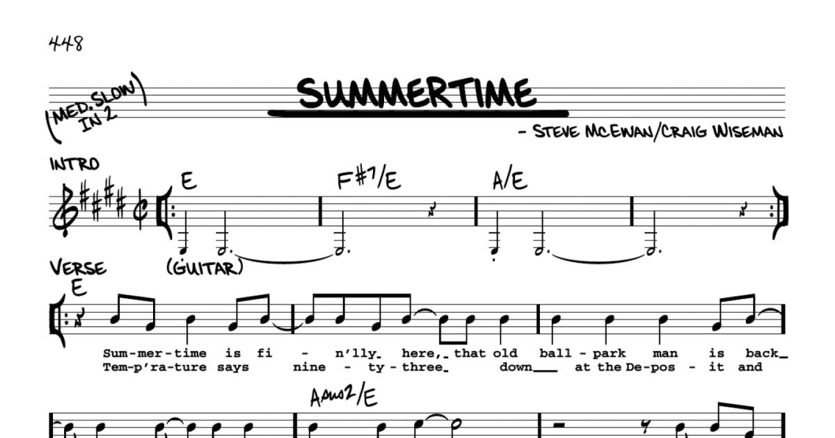 Summertime - Chord Melody, Single-Note Solo & Chord Shapes