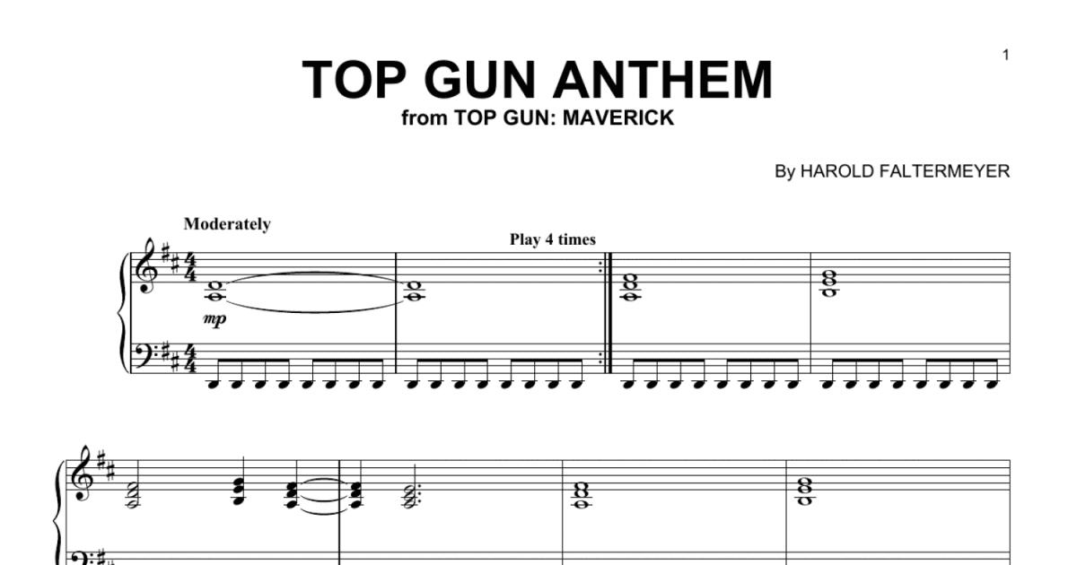 Top Gun Anthem from 'Top Gun' Sheet Music (Piano Solo) in C Major -  Download & Print - SKU: MN0040344