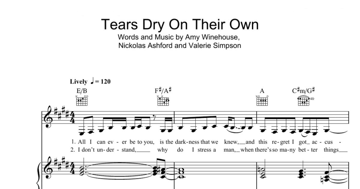 Tears Dry On Their (Piano, & Guitar Chords) Sheet Music