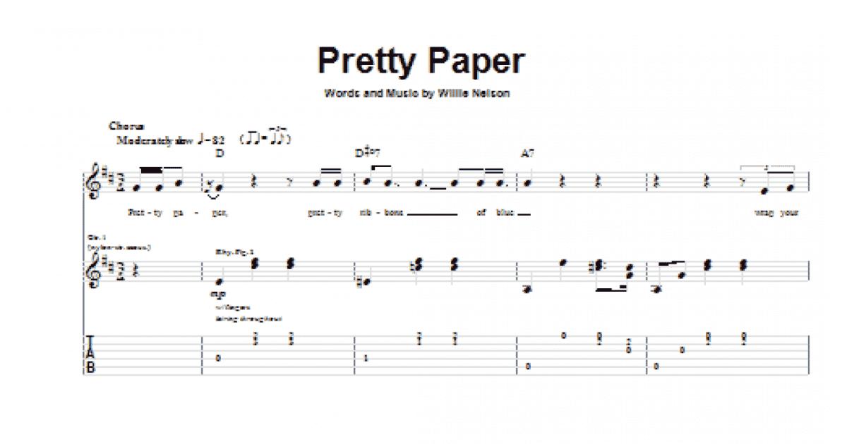 Pretty Paper by Willie Nelson - Guitar Chords/Lyrics - Guitar Instructor