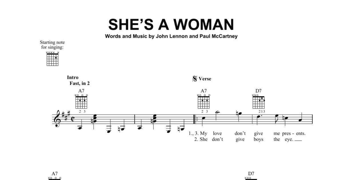 John Lennon WOMAN Sheet music