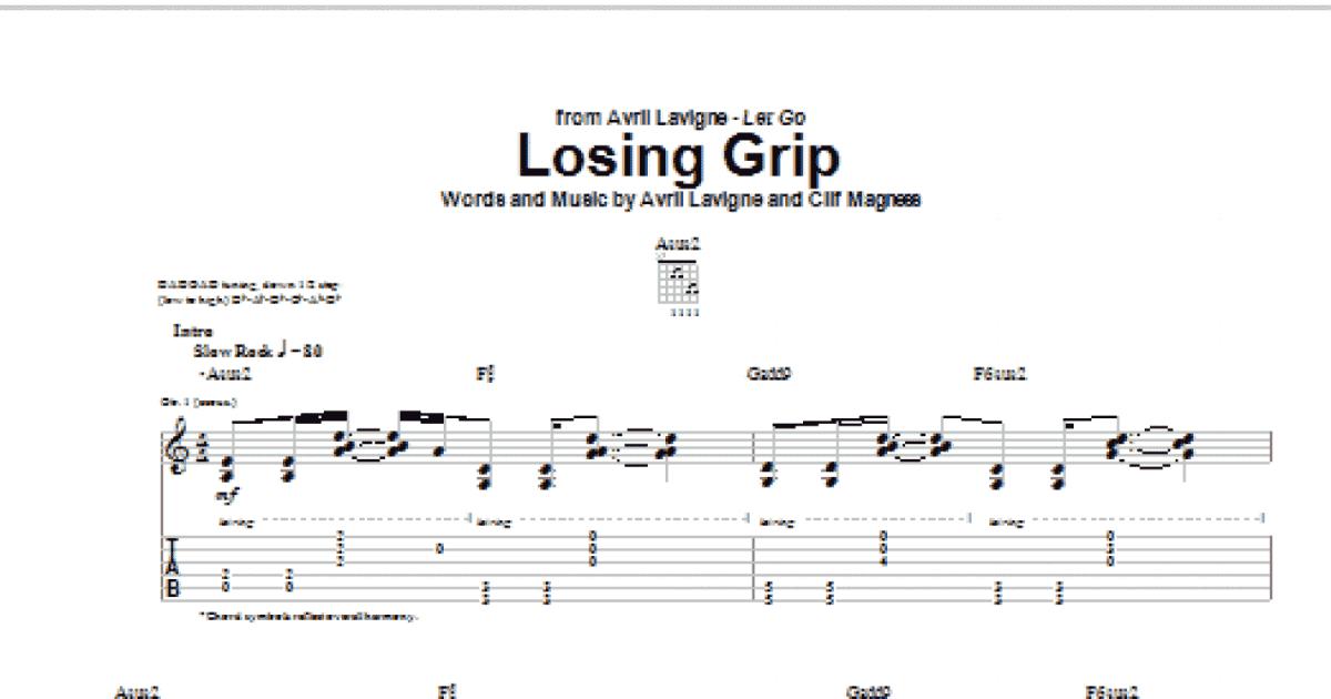 Losing Grip - Guitar Chords/Lyrics