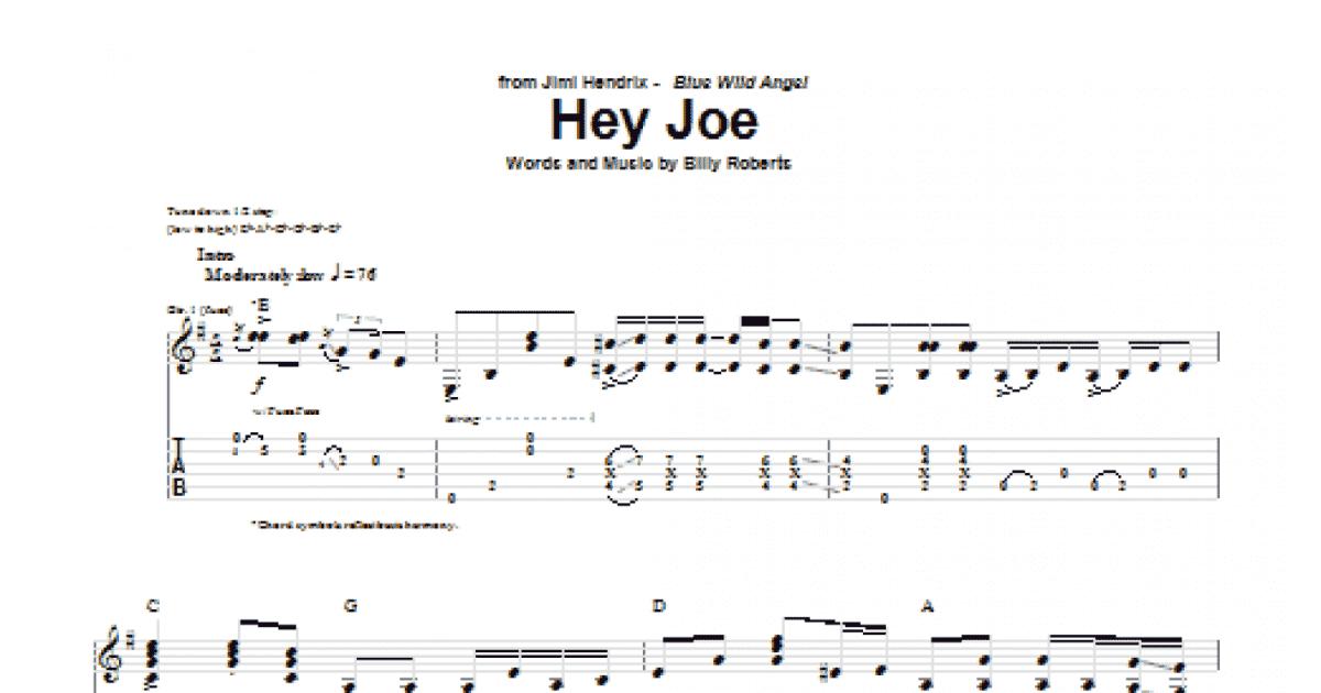 Hey Joe Tab by Jimi Hendrix (Guitar Pro) - Full Score