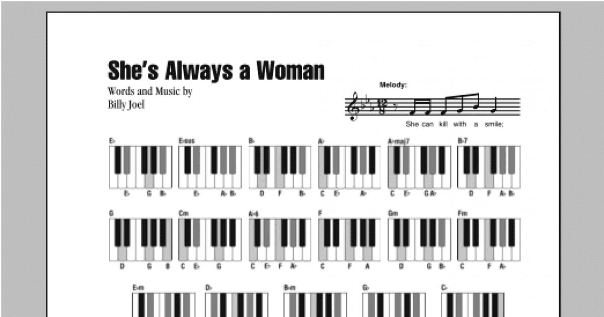 She's A Woman sheet music for guitar (chords) (PDF)