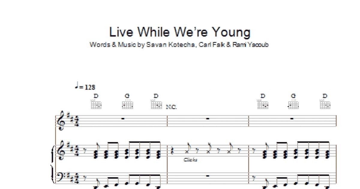 Live While We're Young Sheet Music | One Direction | Ukulele Chords/Lyrics
