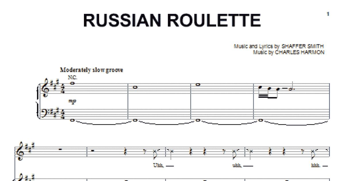 Russian Roulette Sheet Music | Rihanna | Piano, Vocal & Guitar Chords  (Right-Hand Melody)