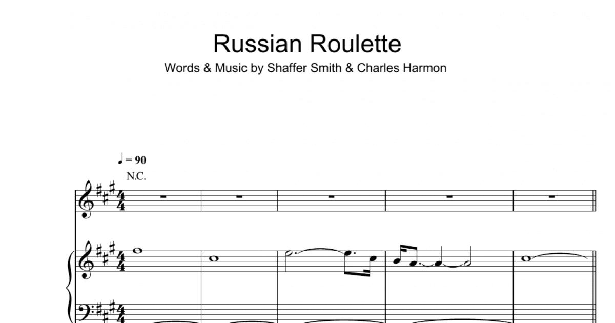 Russian Roulette (Rihanna) - Piano Cover Sheet Music
