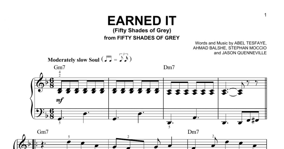 Earned It (Fifty Shades Of Grey) Sheet Music | The Weeknd | E-Z Play Today