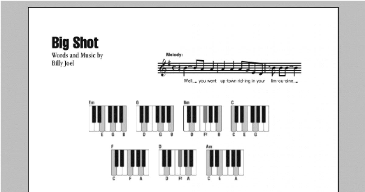 Big Shot sheet music for guitar (chords) (PDF)