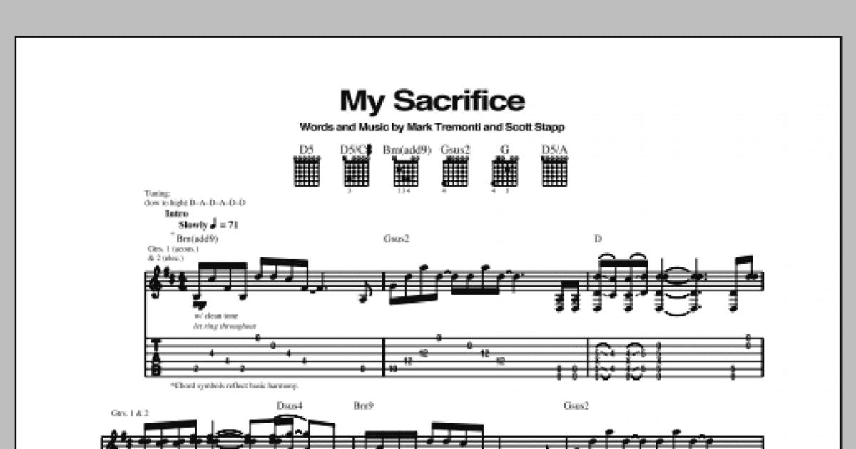 My Sacrifice - Creed (Full guitar lesson) 