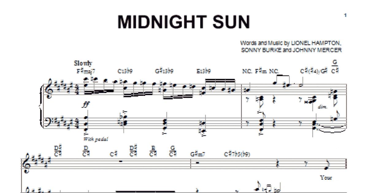 June Christy 'Midnight Sun' Sheet Music & Chords