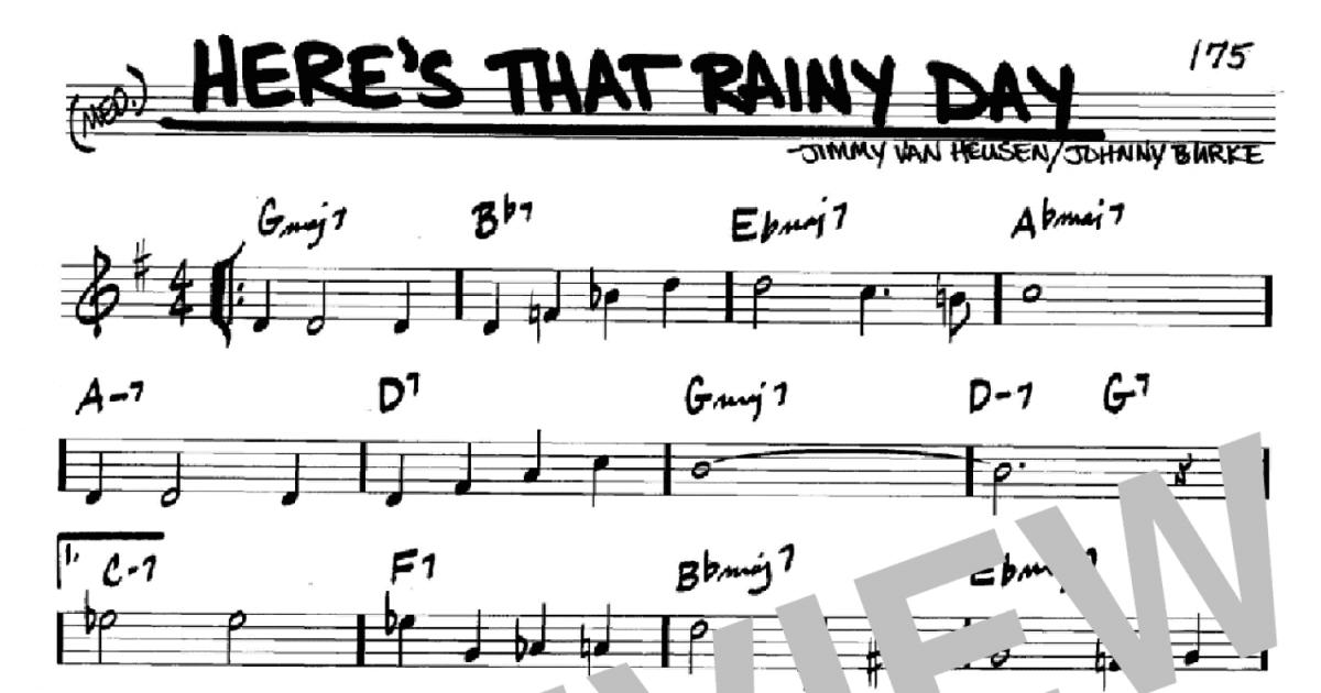 Here's That Rainy Day Chords and Lyrics