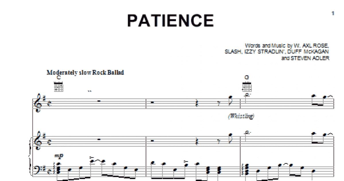 Patience - Guns N' Roses (Easy Piano) - piano tutorial