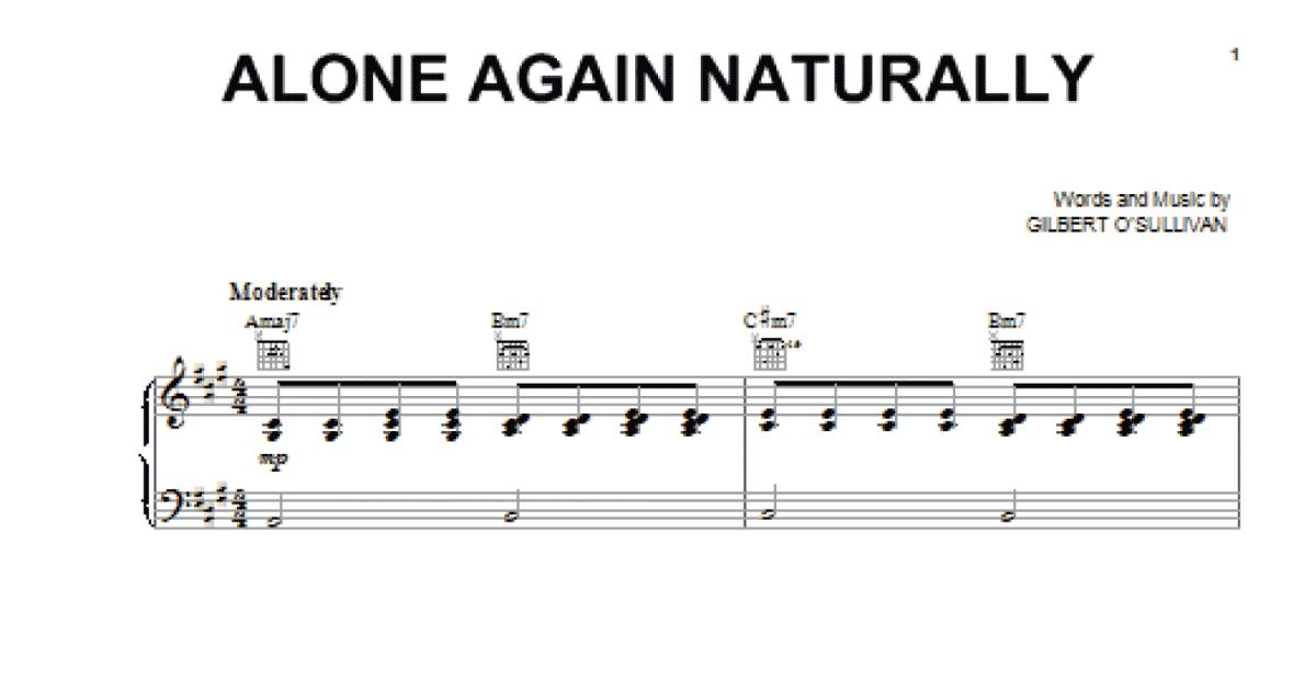 Alone Again (Naturally) Sheet Music, Neil Diamond