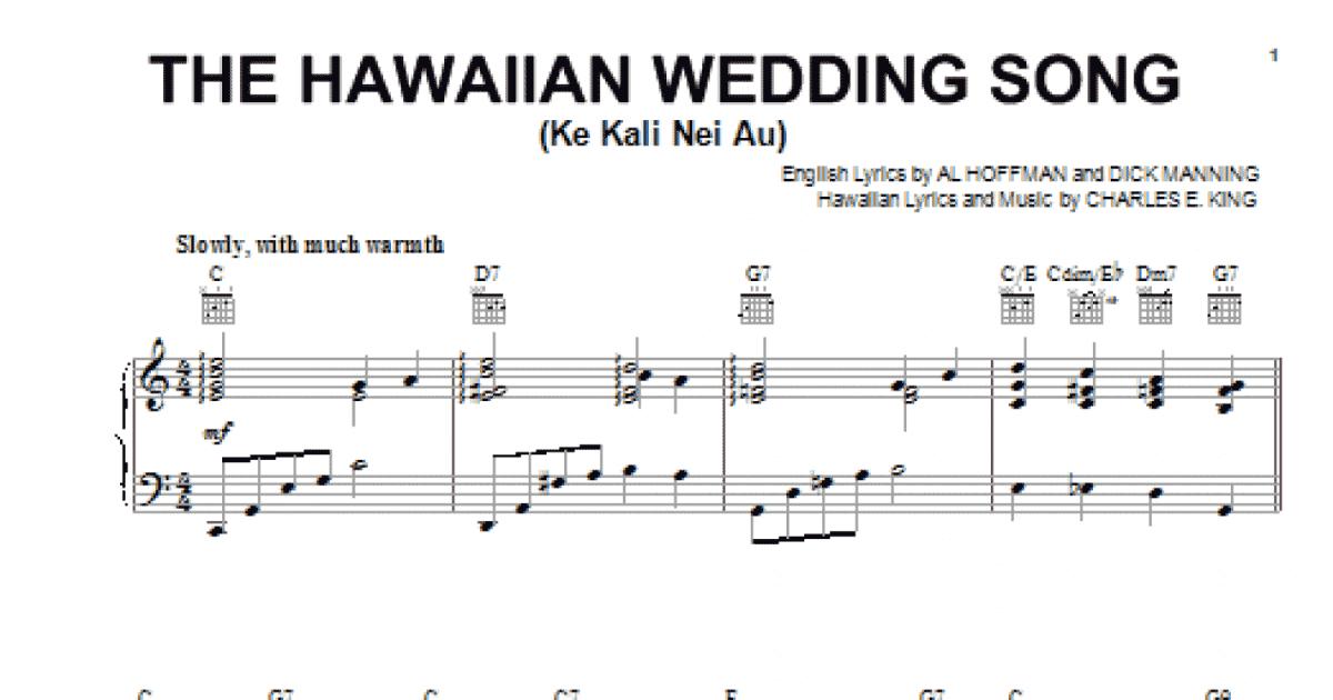  The Hawaiian Wedding Son (Ke Kali Nei Au) English