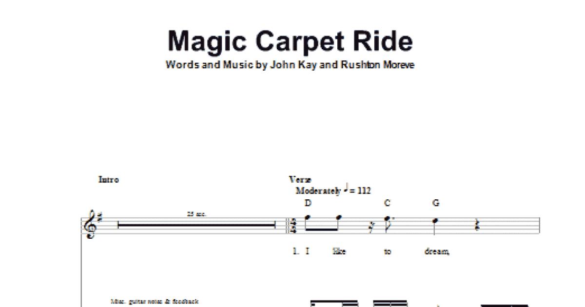 Magic Carpet Ride Guitar Tab Single Print Sheet Music Now