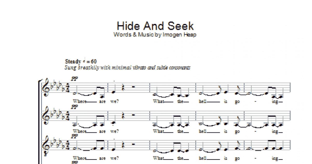 Hide and Seek - Imogen Heap SATBB A Capella Sheet music for Piano
