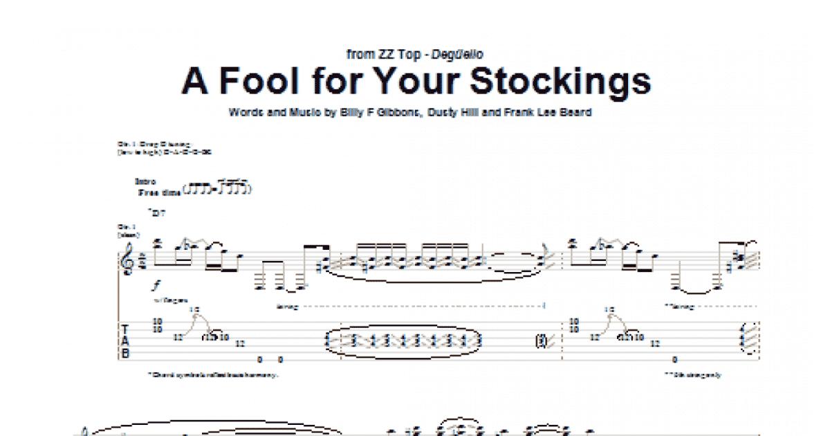 overbelastning Begrænse kam A Fool For Your Stockings (Guitar Tab) - Print Sheet Music Now