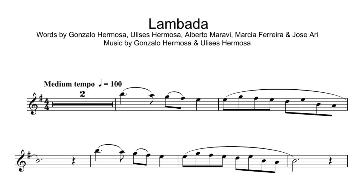Lambada (Alto Sax Solo) - Print Sheet Music Now