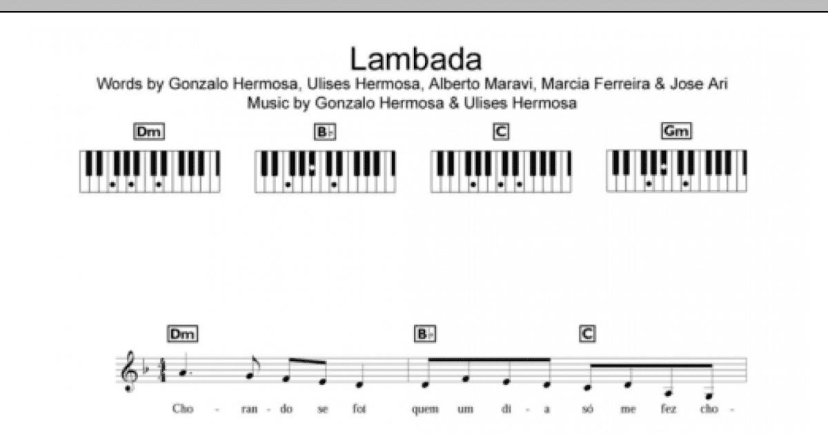 Lambada (Piano Chords/Lyrics) - Print Sheet Music Now