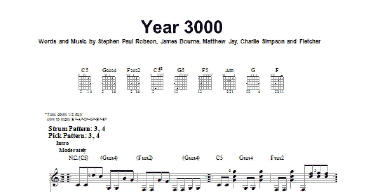 year 3000 guitar chords