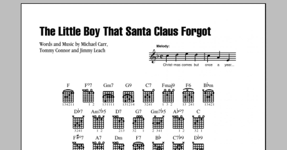 The Little Boy That Santa Claus Forgot by Nat King Cole - Guitar  Chords/Lyrics - Guitar Instructor
