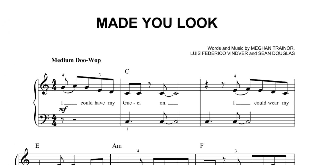 Made You Look - Meghan Trainor Sheet music for Trombone, Flute