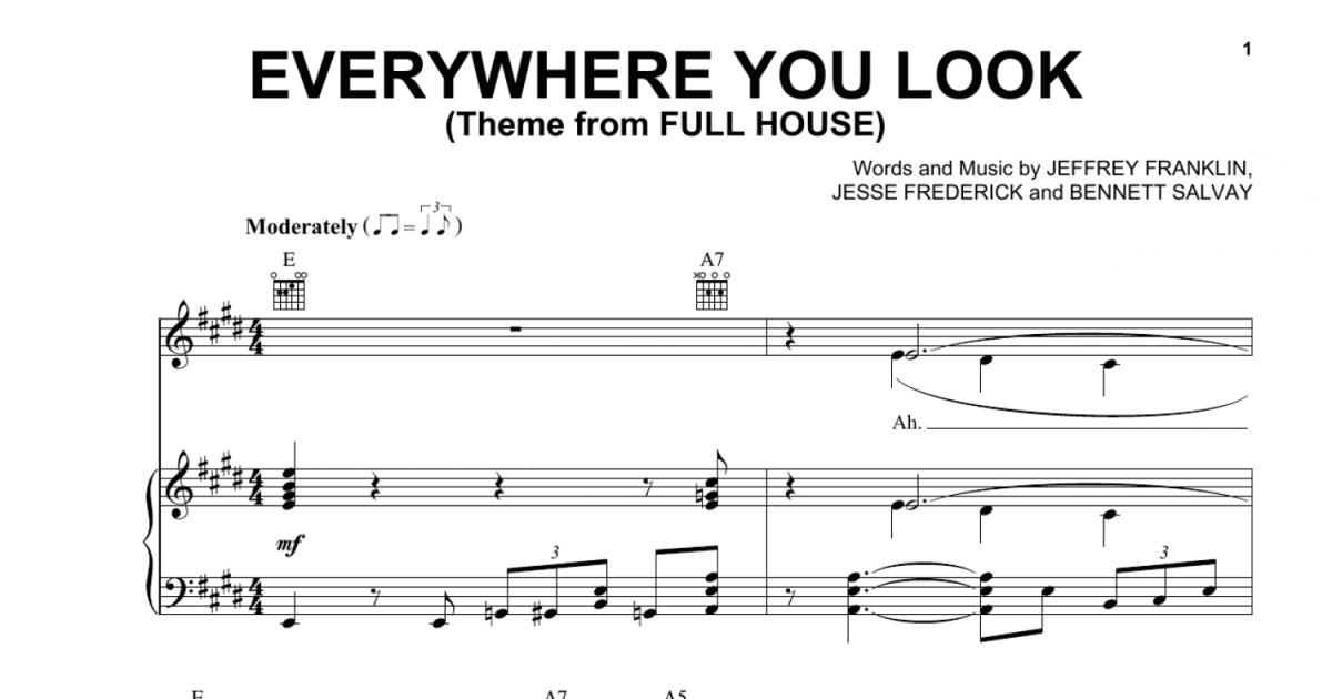 Everywhere you look - Jesse Frederick Sheet music for Piano (Mixed Quartet)