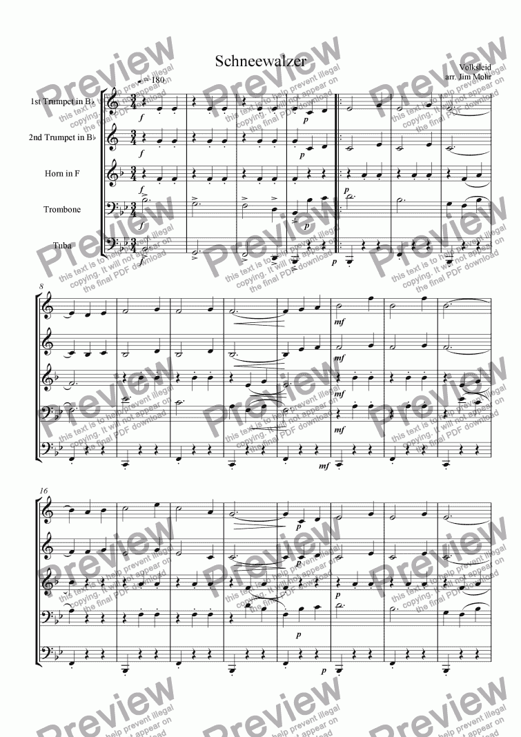 page one of Schneewalzer