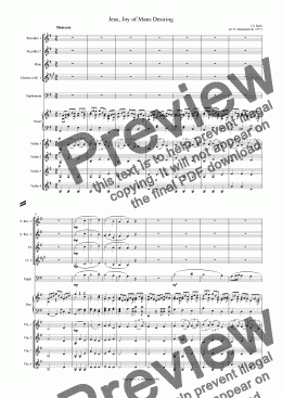 page one of Jesu joy of man's desiring for School Orchestra (version 2)