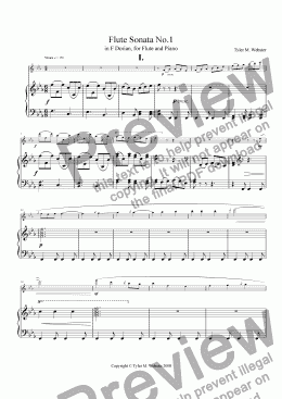 page one of Flute Sonata No. 1