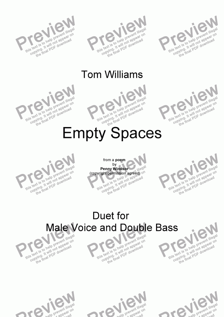 page one of Empty Spaces
