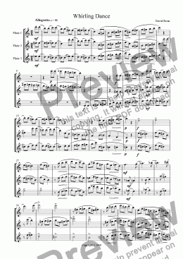 page one of Whirling Dance, for 3 Flutes
