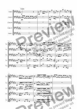 page one of Cello Quintet