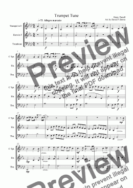 page one of Trumpet Tune
