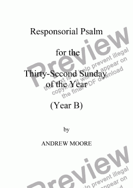 page one of Thirty-Second Sunday of the Year (B)