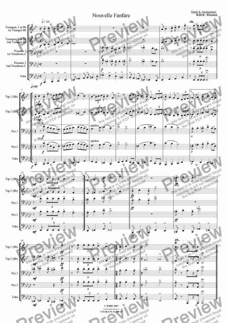 page one of Nouvelle Fanfare
