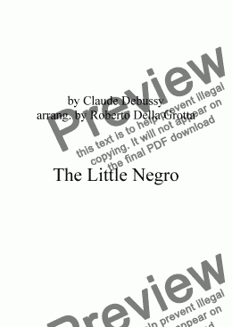 page one of The Little Negro