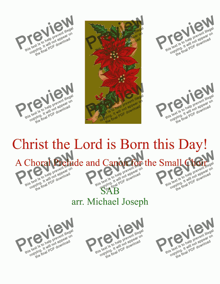 page one of Christ the Lord is Born this Day
