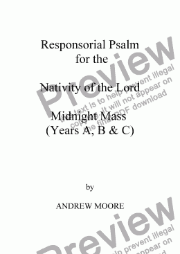 page one of The Nativity of Our Lord- Midnight Mass (Year C)