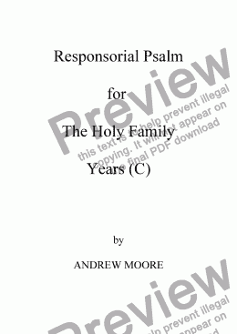 page one of The Holy Family (Year C)