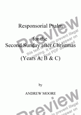 page one of Second Sunday after Christmas (Year C)