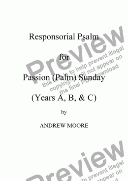 page one of Passion / Palm Sunday (Year C)