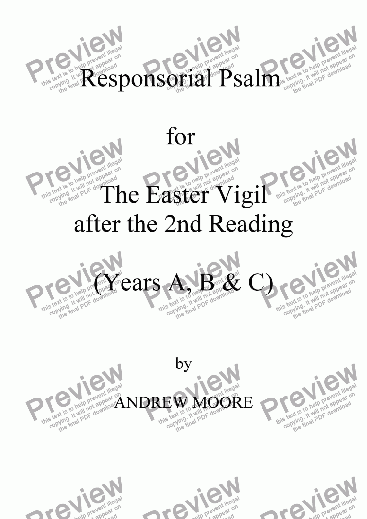 page one of Easter Vigil 2 (Year C)