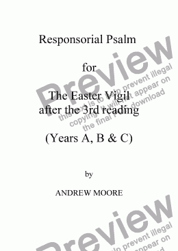 page one of Easter Vigil 3 (Year C)