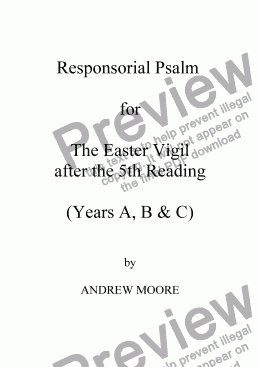 page one of Easter Vigil 5 (Year C)